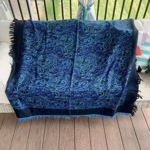 YSL Large Paisly Wool Scarf